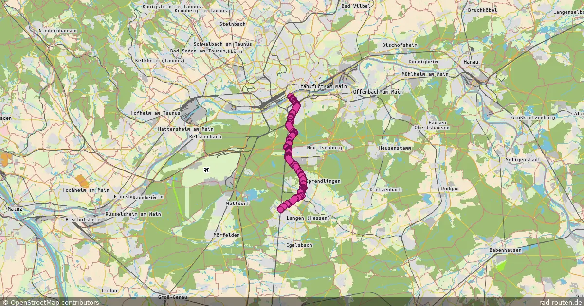 Radroute Frankfurt am Main – Langen