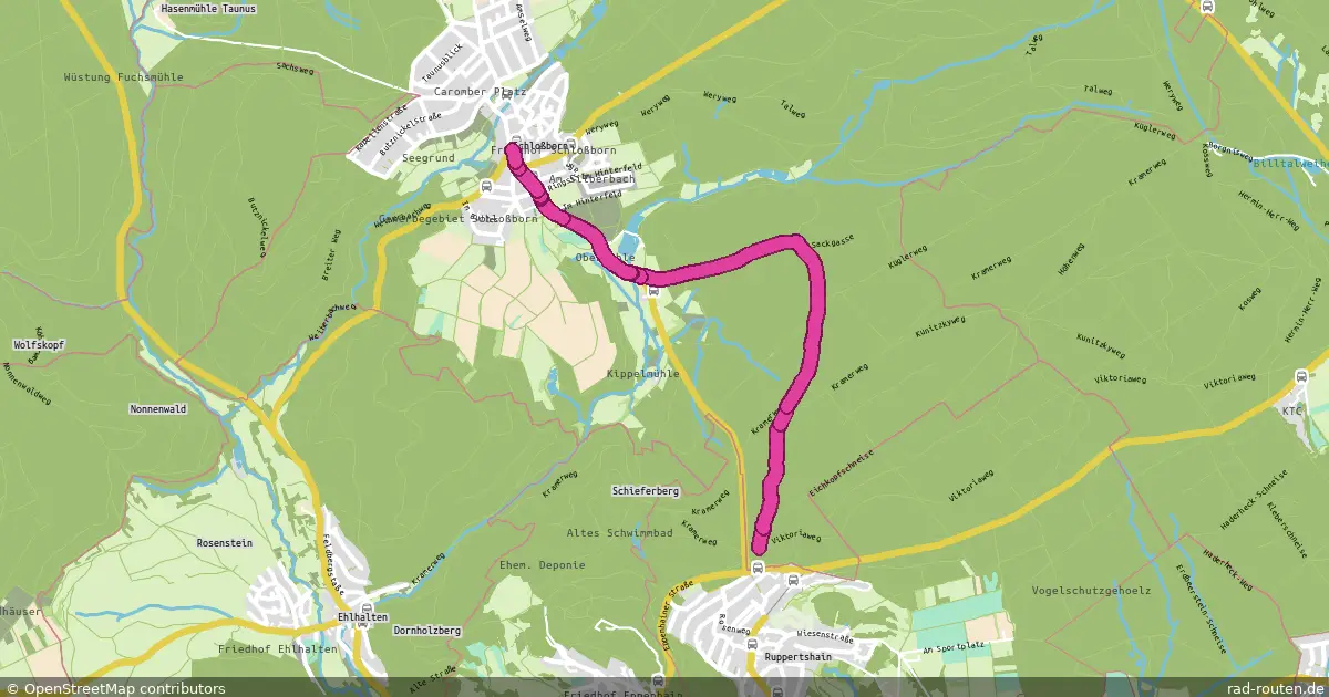 Radroute Glashütten – Glashütten – Fernradroute auf Rad-Routen.de