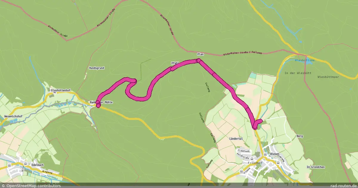 Radroute Wiesener Forst – Wiesener Forst – Fernradroute auf Rad-Routen.de