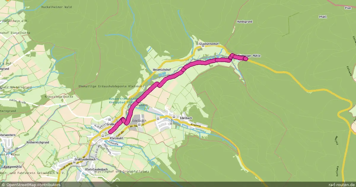 Radroute Kleinkahl – Wiesener Forst