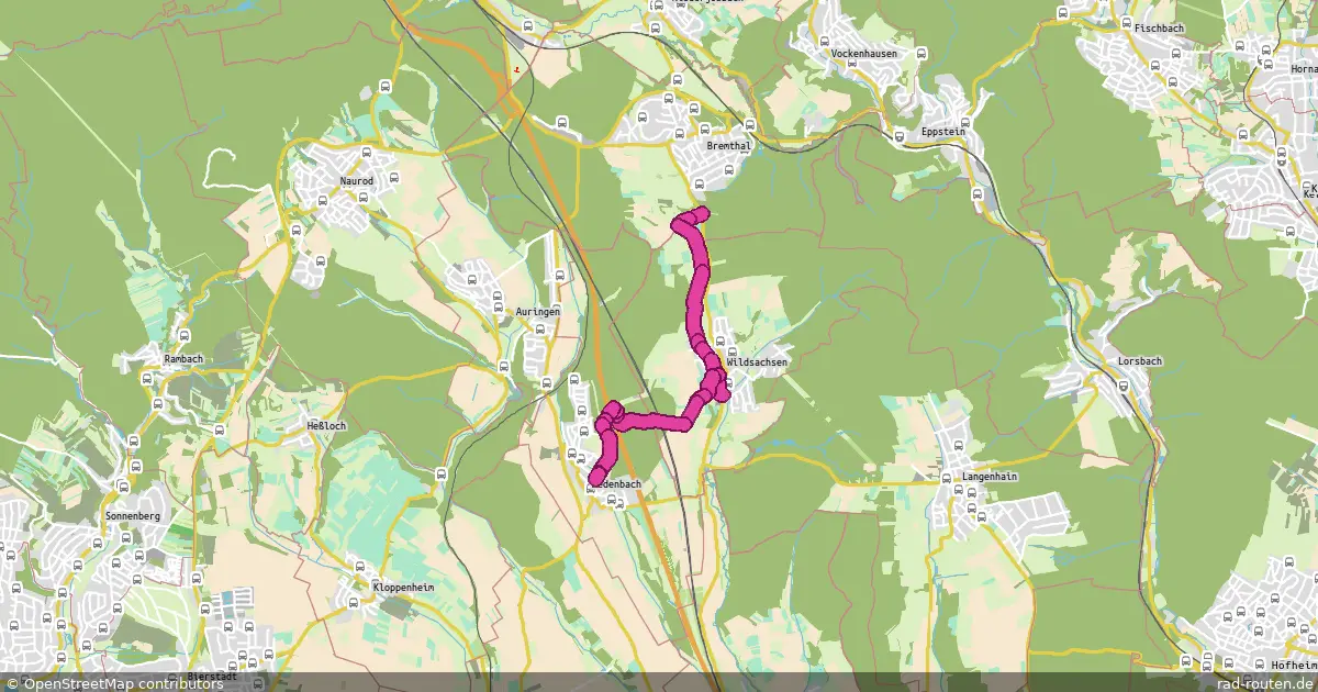 Radroute Eppstein – Wiesbaden – Fernradroute auf Rad-Routen.de