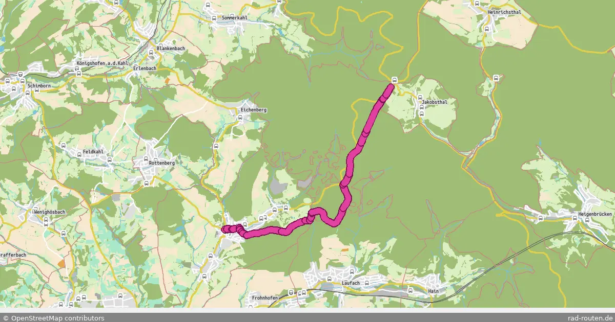 Radroute Sailauf – Sailaufer Forst – Fernradroute auf Rad-Routen.de