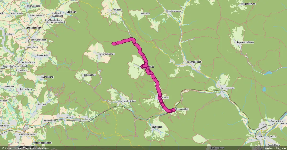 Radroute Wiesthal – Heinrichsthaler Forst