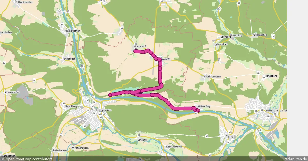Radroute Dietfurt an der Altmühl – Beilngries – Fernradroute auf Rad-Routen.de
