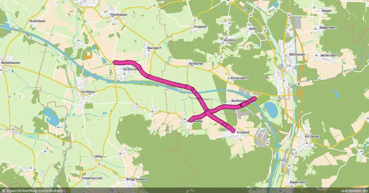 Radroute Freystadt – Berching – Fernradroute auf Rad-Routen.de