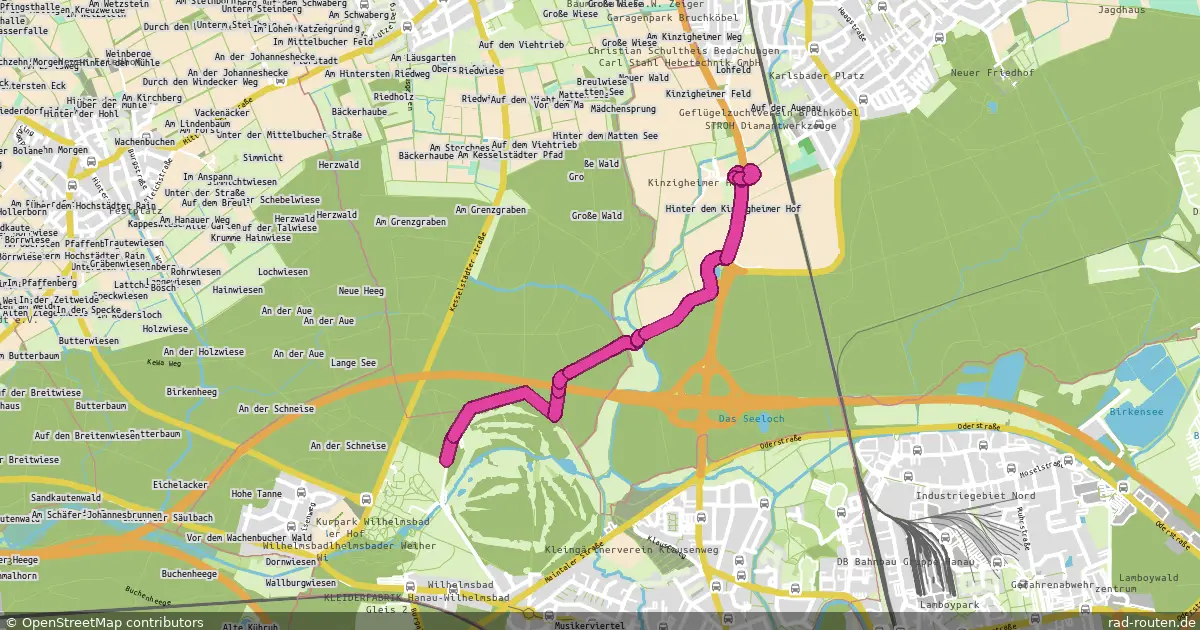 Radroute Hanau – Bruchköbel – Fernradroute auf Rad-Routen.de
