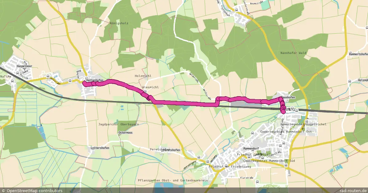 Radroute Hattenhofen – Mammendorf Bf – Fernradroute auf Rad-Routen.de