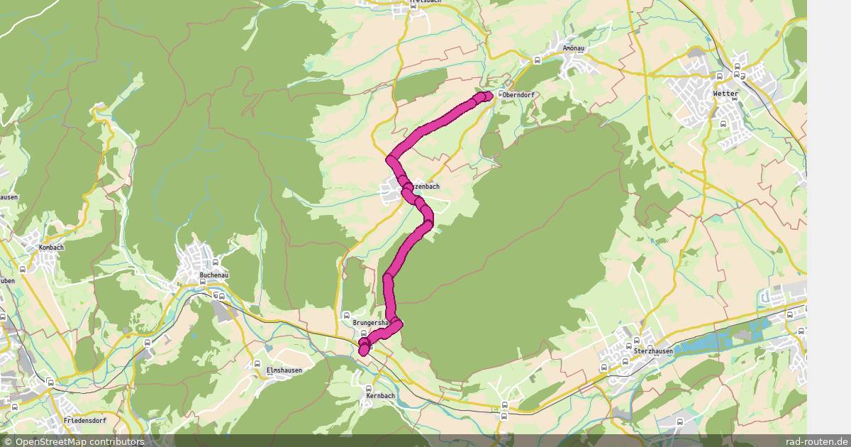 Radroute Wetter (Hessen) – Lahntal – Fernradroute auf Rad-Routen.de