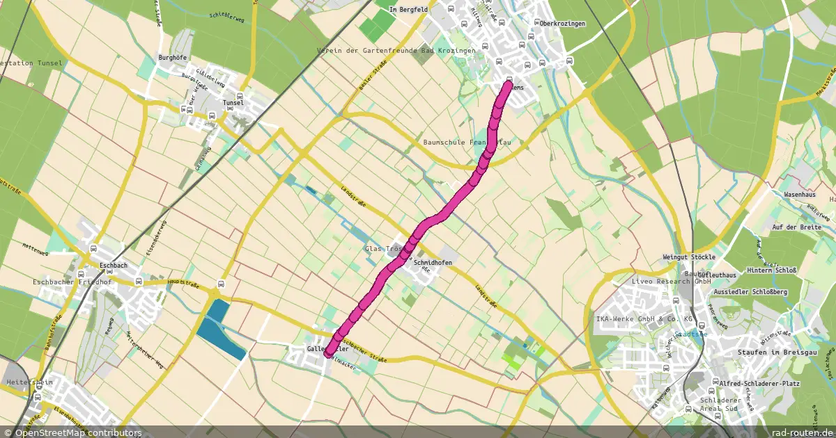 DE:BW:RadNETZ – von Gallenweiler nach Bad Krozingen Schmidhofener Straßer – Fernradroute auf Rad-Routen.de