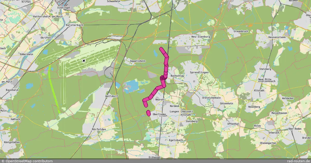 Radroute Langen – Egelsbach – Fernradroute auf Rad-Routen.de