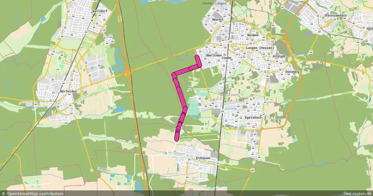 Radroute Egelsbach – Erzhausen – Fernradroute auf Rad-Routen.de