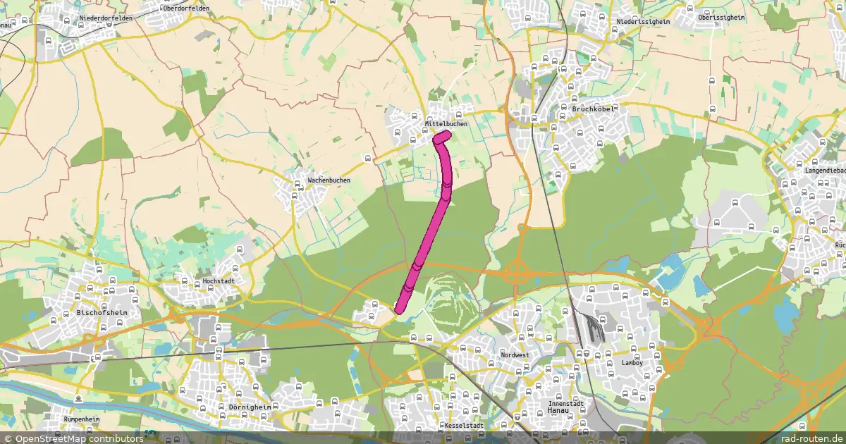 Radroute Hanau – Hanau – Fernradroute auf Rad-Routen.de