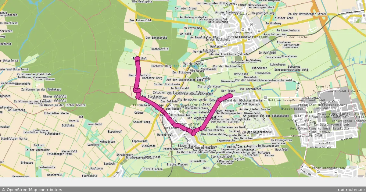 Radroute Altenstadt – Altenstadt – Fernradroute auf Rad-Routen.de