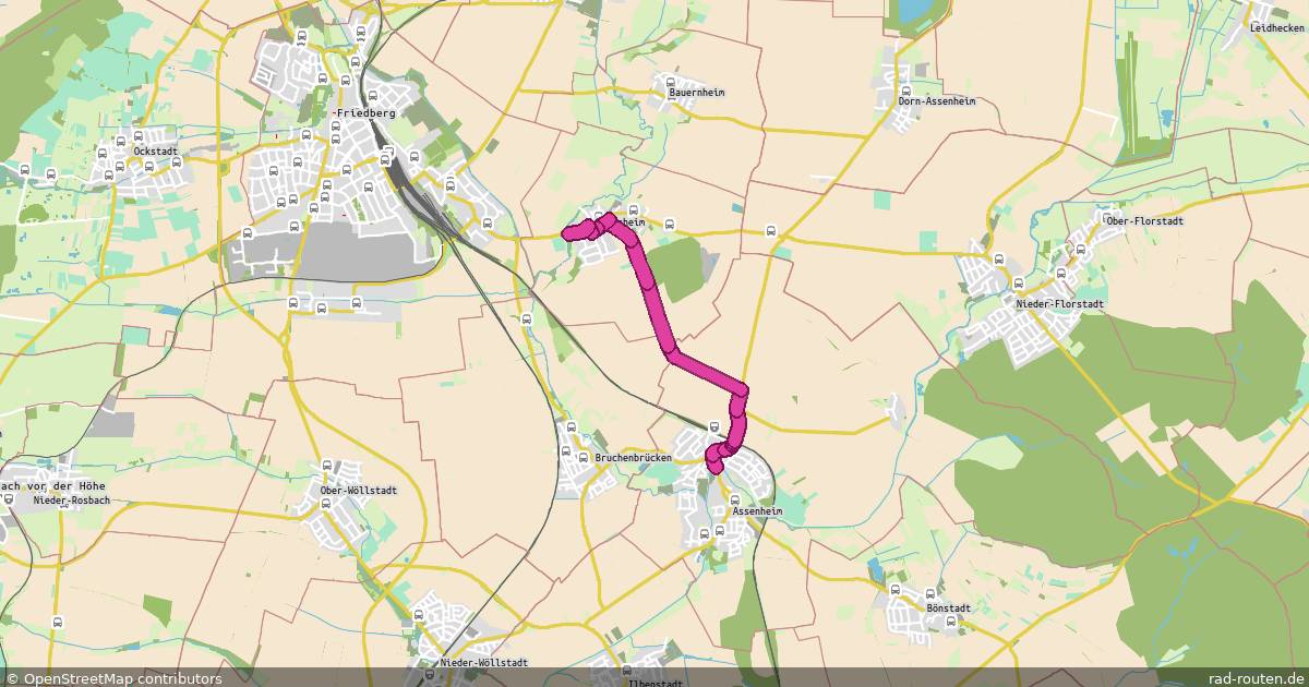 Radroute Niddatal – Friedberg (Hessen) – Fernradroute auf Rad-Routen.de