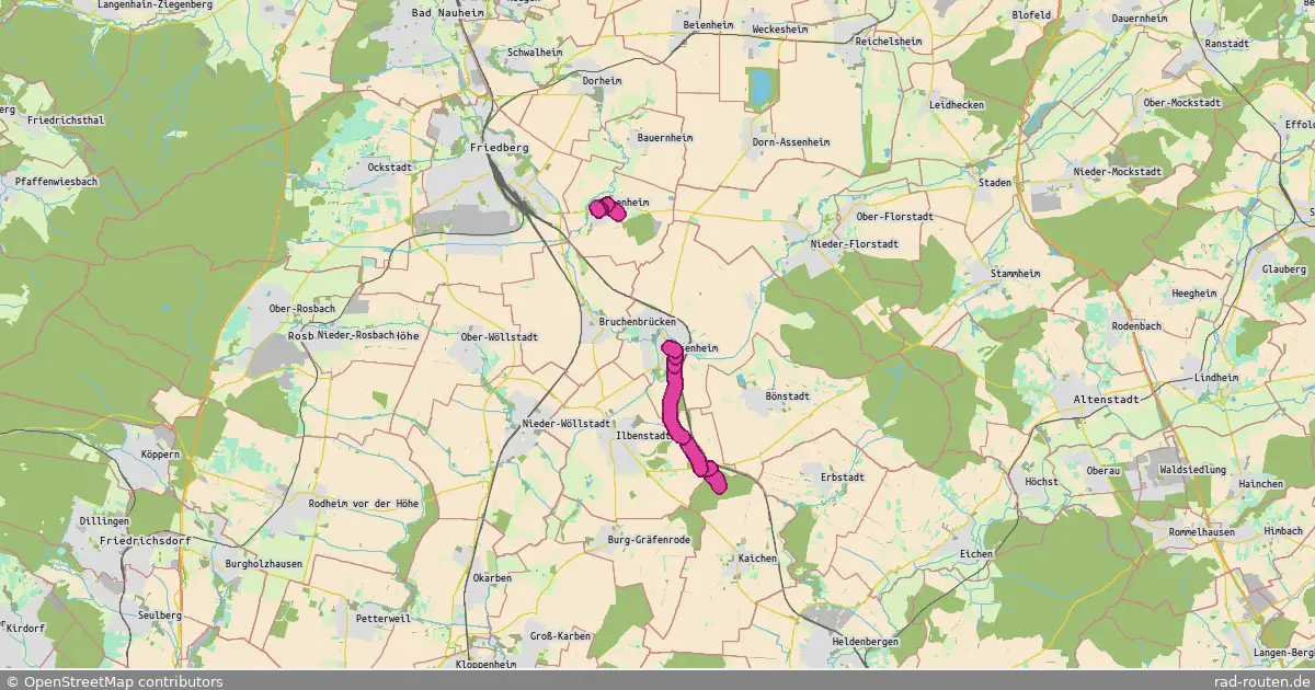 Radroute Niddatal – Friedberg (Hessen) – Fernradroute auf Rad-Routen.de