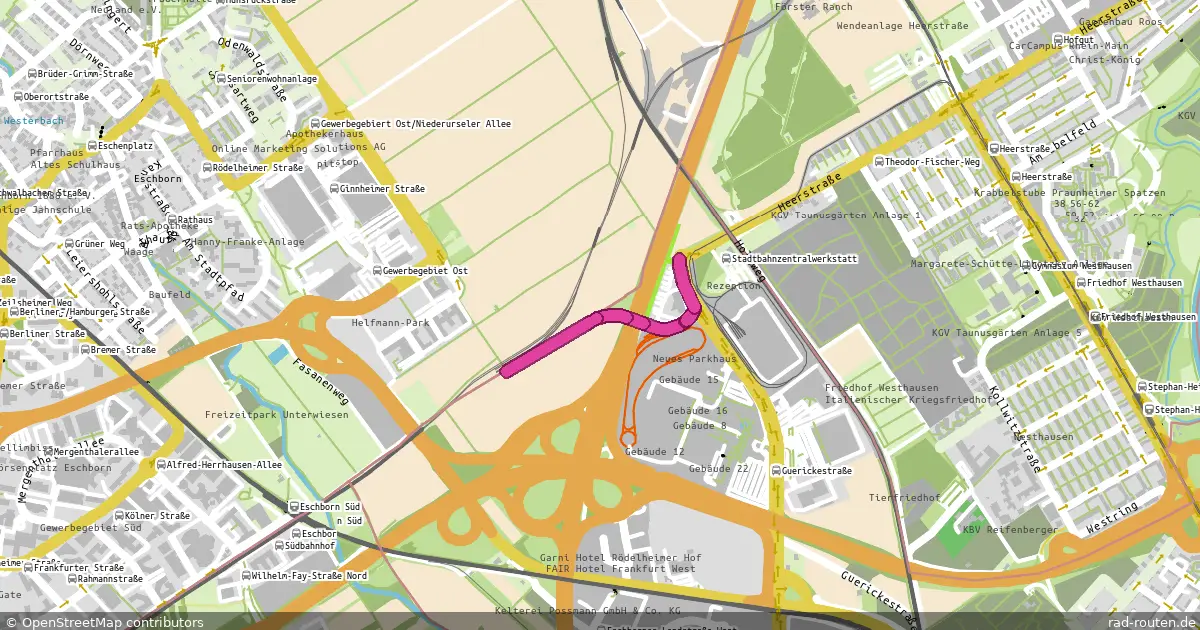 Radroute Frankfurt am Main – Frankfurt am Main (Rundweg) – Fernradroute, ca. 1 km auf Rad-Routen.de