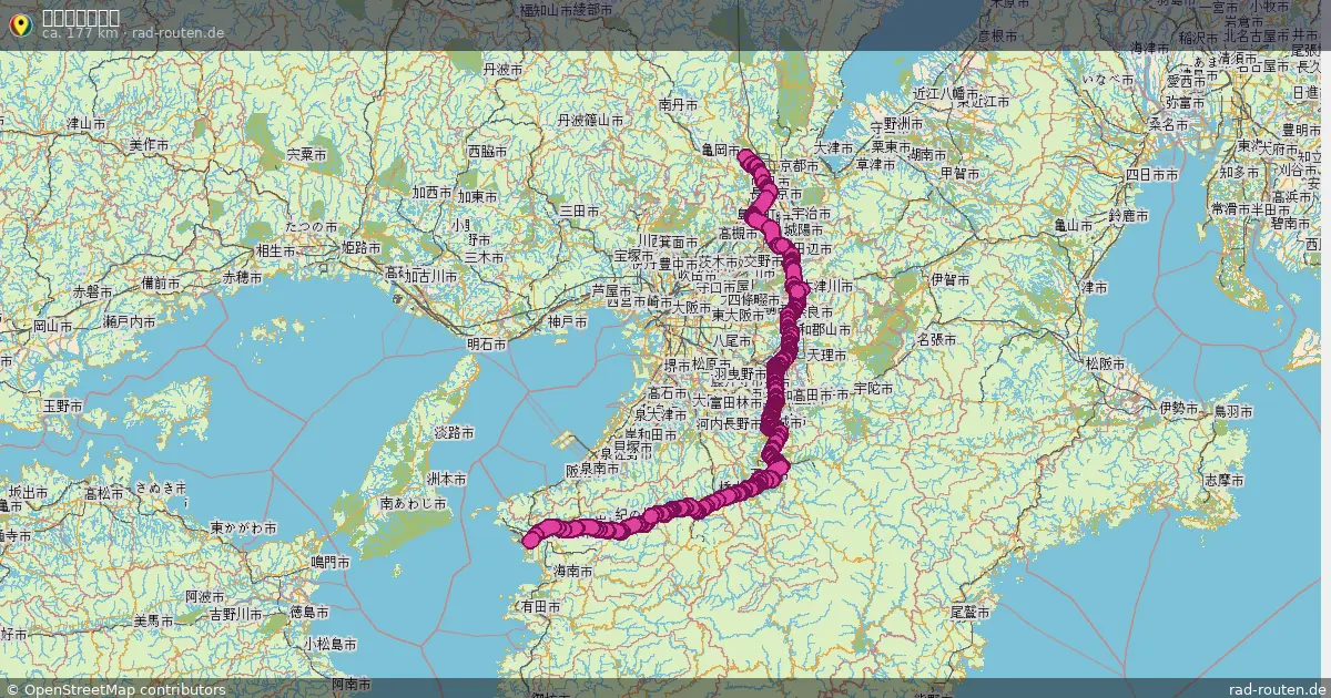京奈和自転車道 – Fernradroute auf Rad-Routen.de