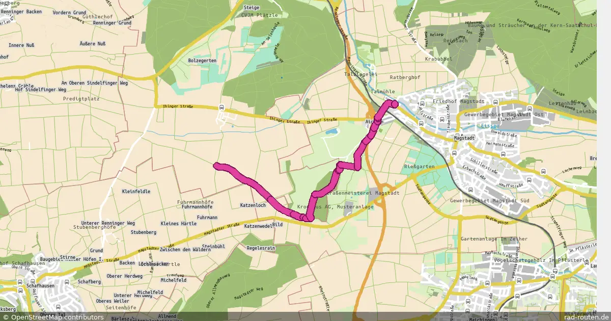 Radroute Renningen – Magstadt
