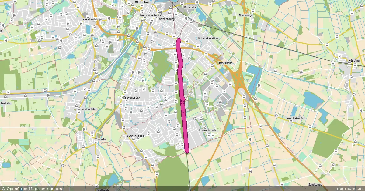 Radroute Hatten – Oldenburg – Fernradroute auf Rad-Routen.de