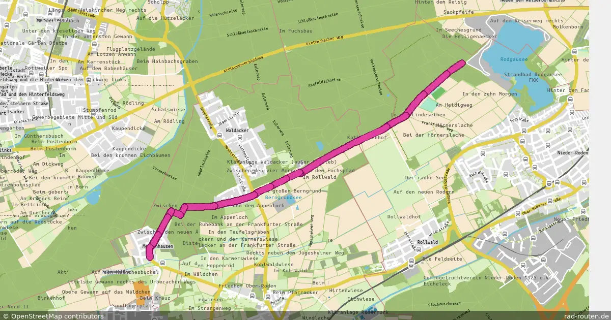 Radroute Rodgau – Rödermark – Fernradroute auf Rad-Routen.de