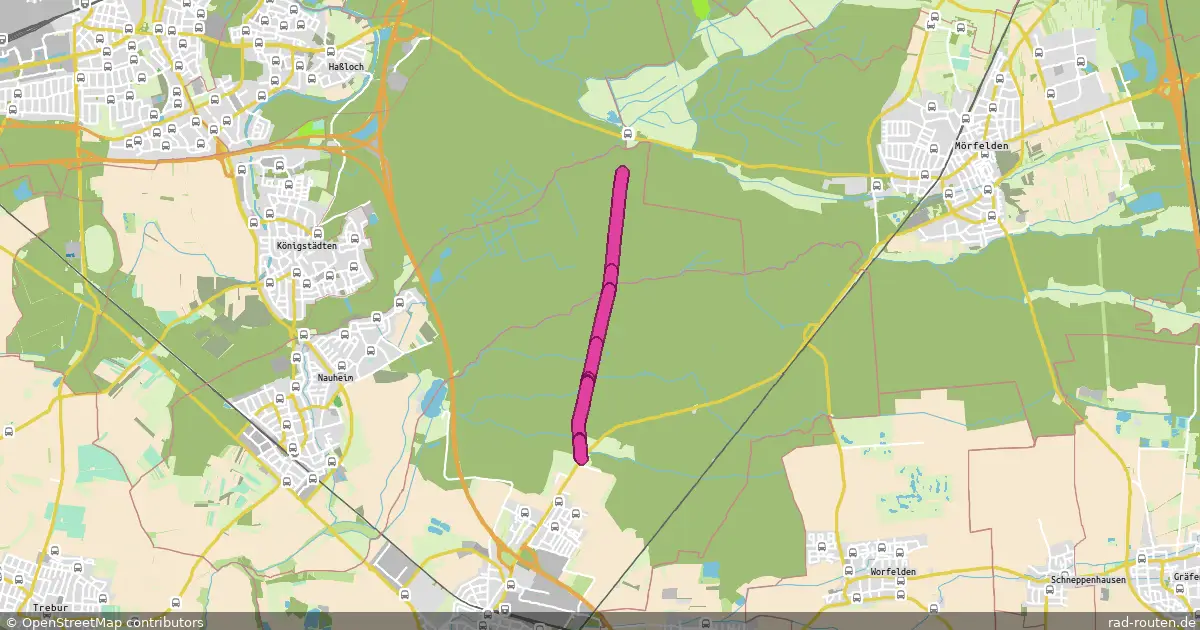 Radroute Nauheim – Groß-Gerau – Fernradroute auf Rad-Routen.de