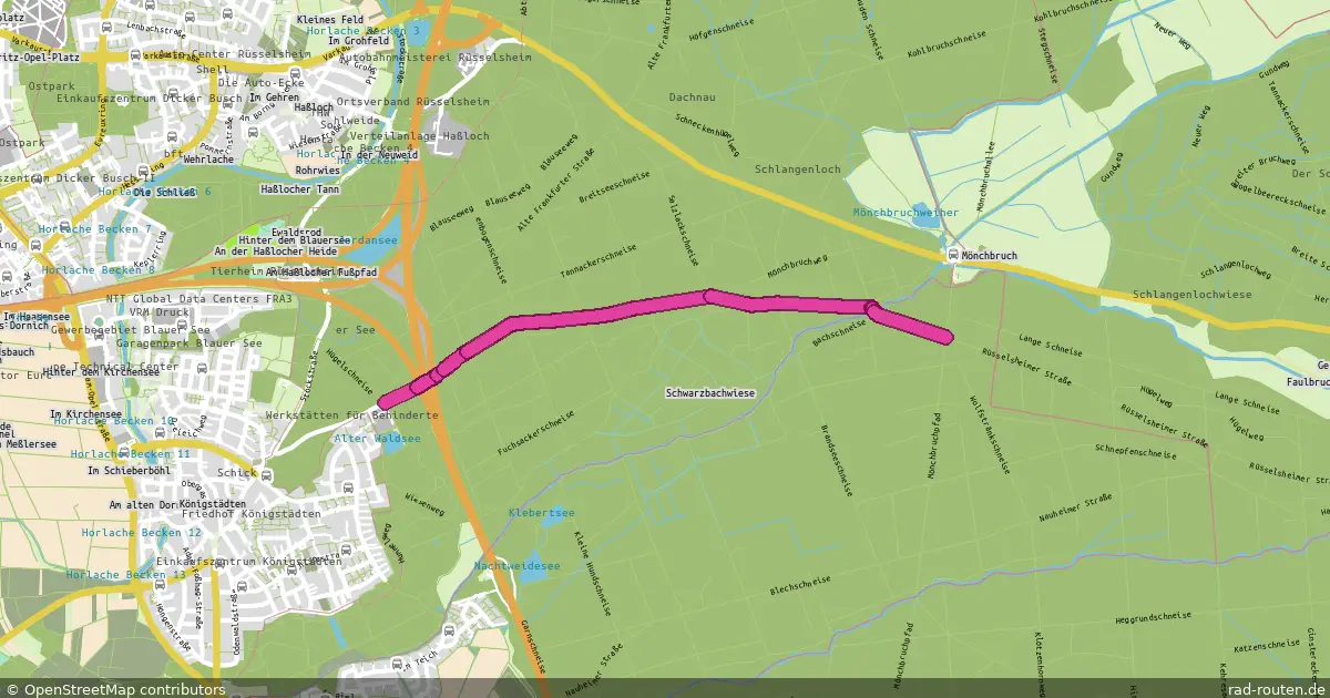 Radroute Rüsselsheim am Main – Nauheim – Fernradroute auf Rad-Routen.de