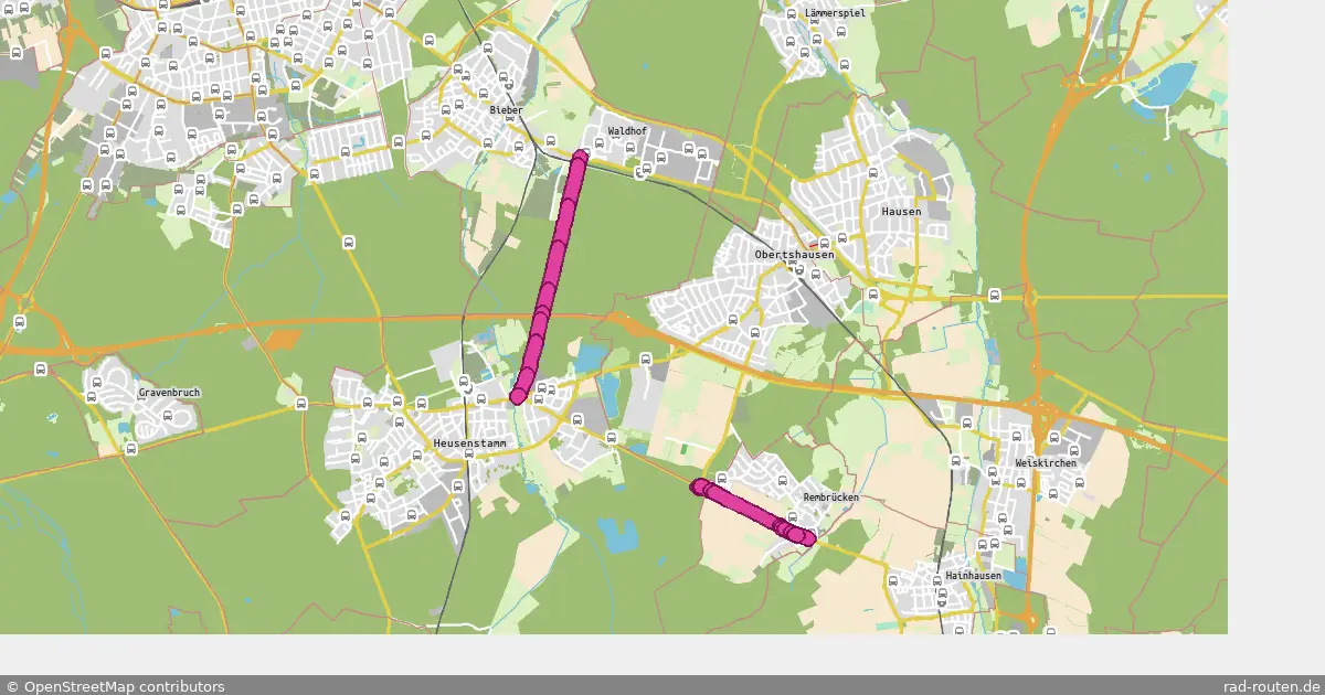 Radroute Offenbach am Main – Heusenstamm – Fernradroute auf Rad-Routen.de