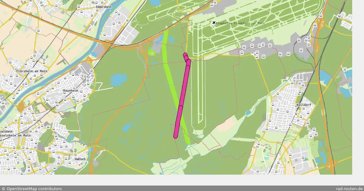 Radroute Frankfurt am Main – Mörfelden-Walldorf – Fernradroute auf Rad-Routen.de