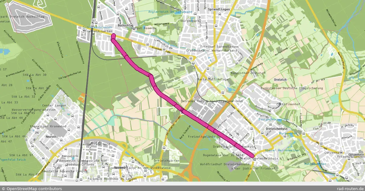 Radroute Dreieich – Dreieich – Fernradroute auf Rad-Routen.de