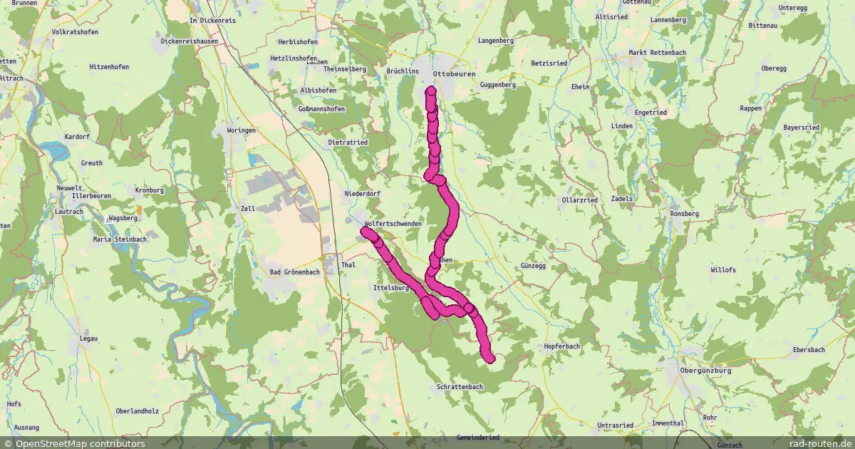 Radroute Dietmannsried – Ottobeuren – Fernradroute auf Rad-Routen.de