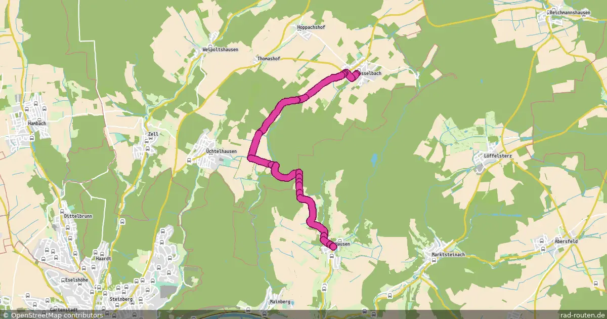 Radroute Üchtelhausen – Schonungen – Fernradroute auf Rad-Routen.de