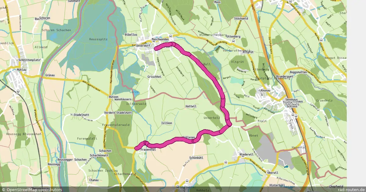 Radroute Cham – Maschwanden – Fernradroute auf Rad-Routen.de