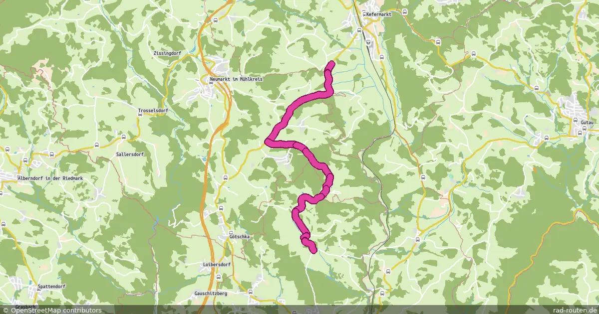 Radroute Kefermarkt – Hagenberg – Fernradroute auf Rad-Routen.de