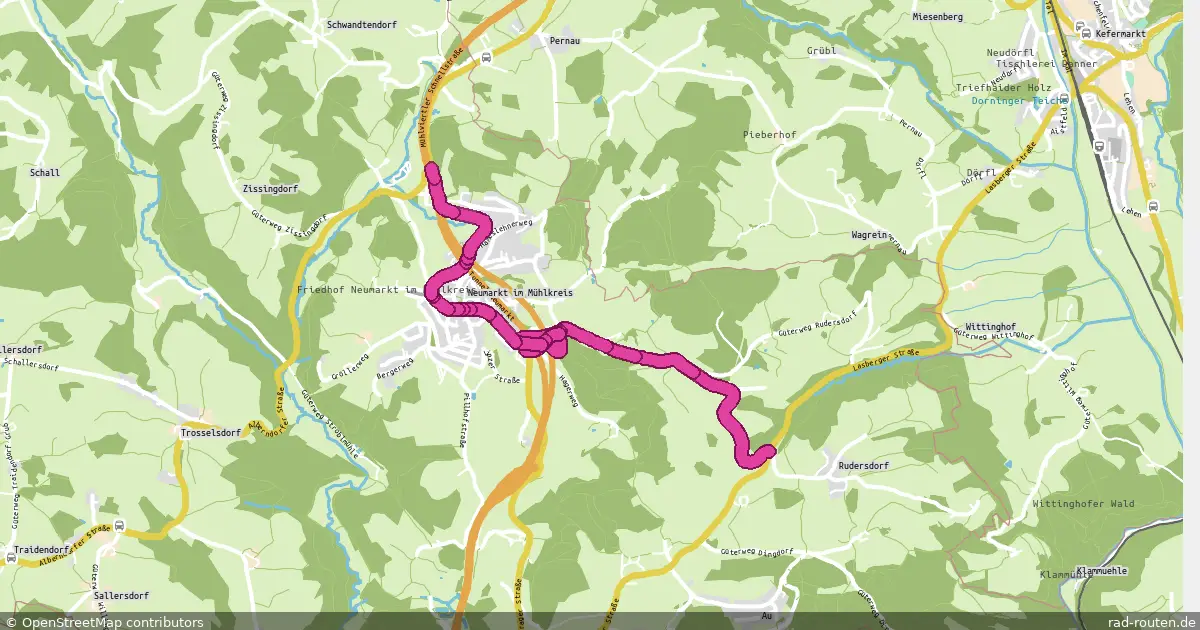 Radroute Neumarkt – Hagenberg – Fernradroute auf Rad-Routen.de
