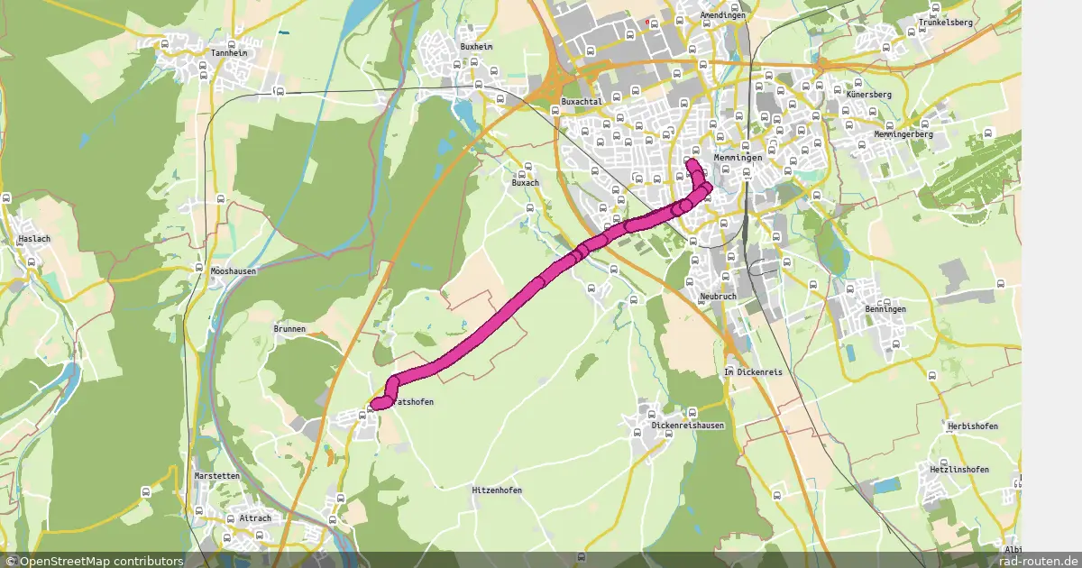 Radroute Memmingen – Memmingen – Fernradroute auf Rad-Routen.de