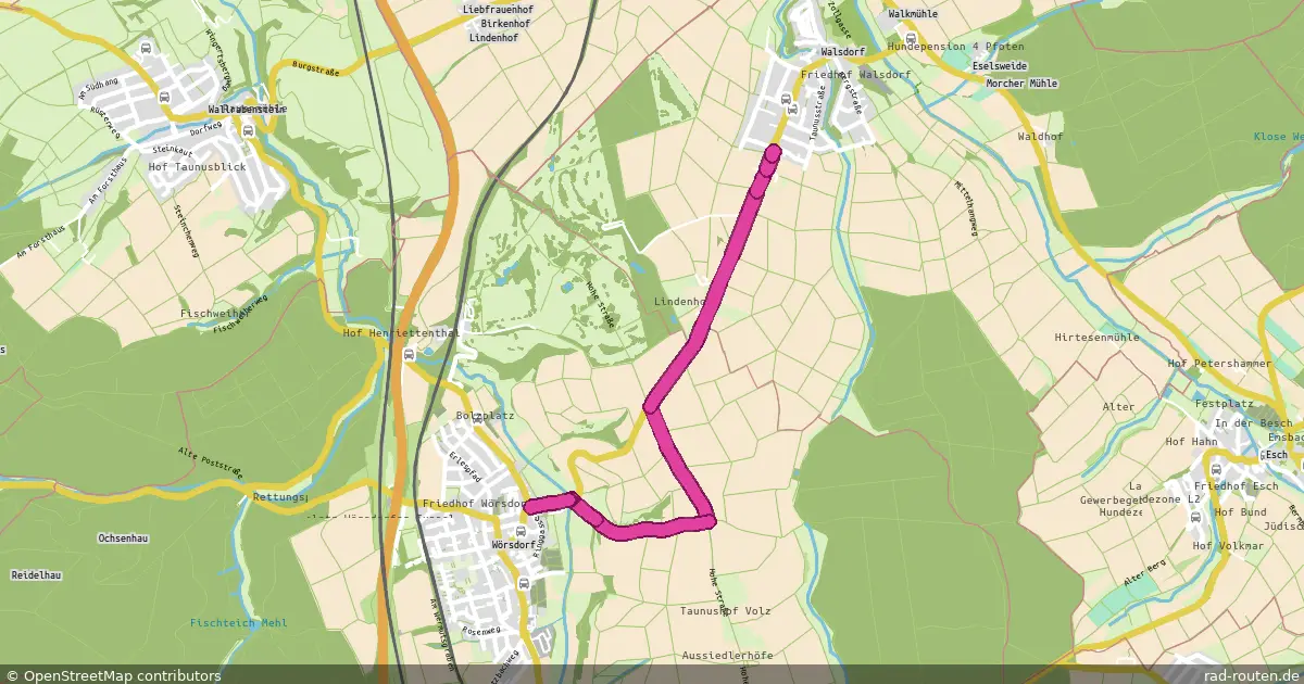 Radroute Walsdorf – Wörsdorf – Fernradroute auf Rad-Routen.de
