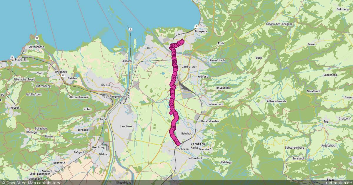 Radroute Bregenz – Dornbirn – Fernradroute auf Rad-Routen.de
