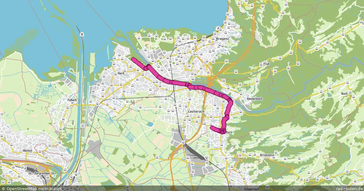 Radroute Hard – (Schwarzach) – Fernradroute auf Rad-Routen.de