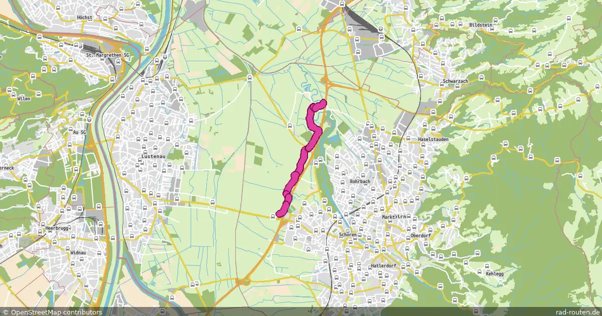 Radroute (Lauterach) – (Lustenau) – Fernradroute auf Rad-Routen.de