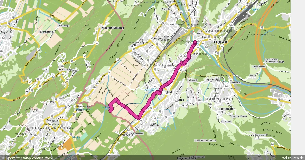 Radroute Feldkirch – Mauren (FL)