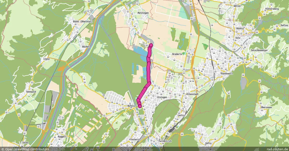Radroute Gisingen – Meiningen – Fernradroute auf Rad-Routen.de