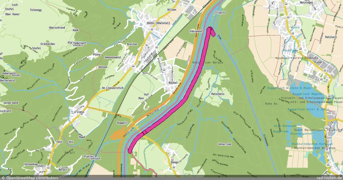 Radroute Meiningen – Ruggell (FL) – Fernradroute auf Rad-Routen.de