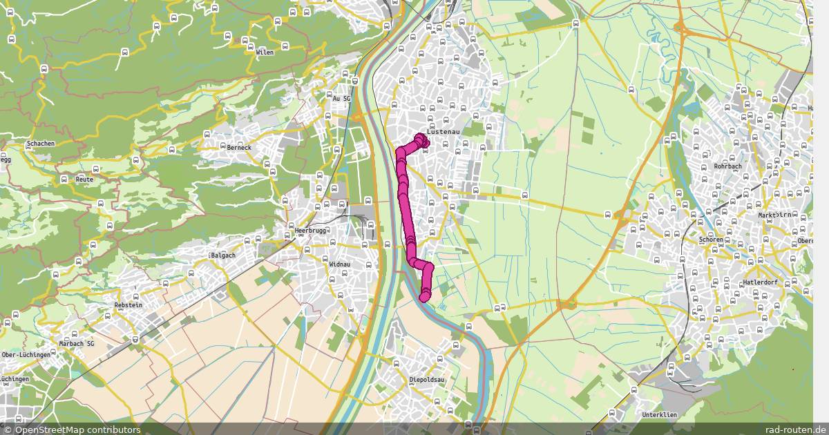 Radroute (Hohenems) – Lustenau – Fernradroute auf Rad-Routen.de