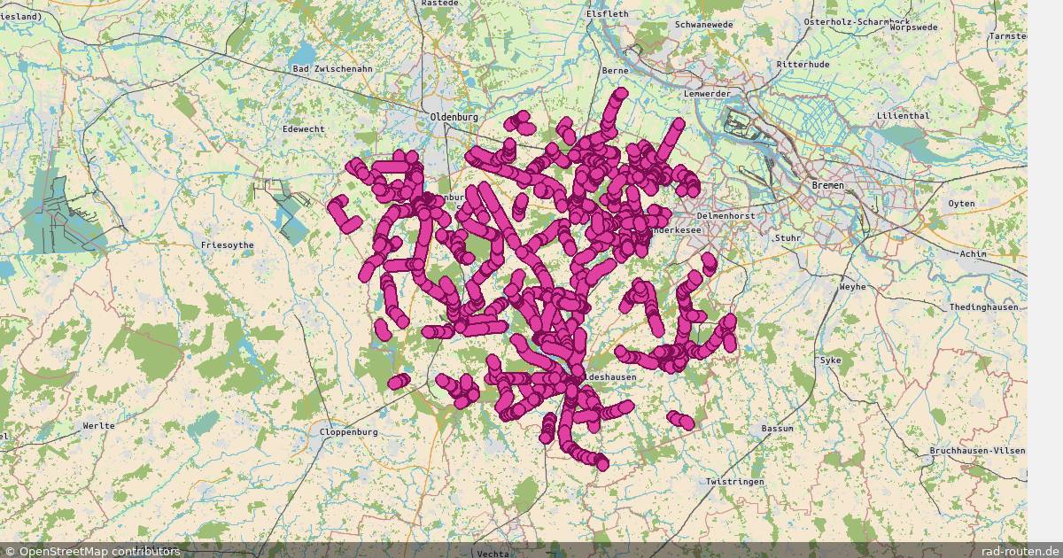 Radroute Ganderkesee – Kirchseelte – Fernradroute auf Rad-Routen.de
