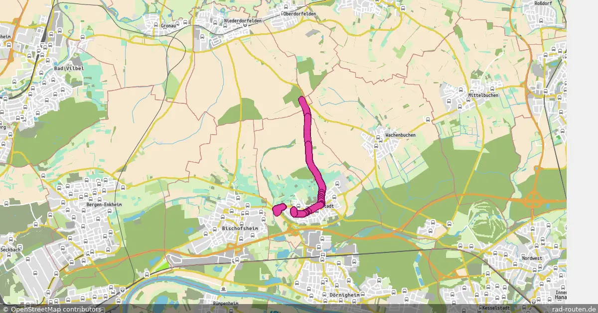 Radroute Niederdorfelden – Maintal – Fernradroute auf Rad-Routen.de