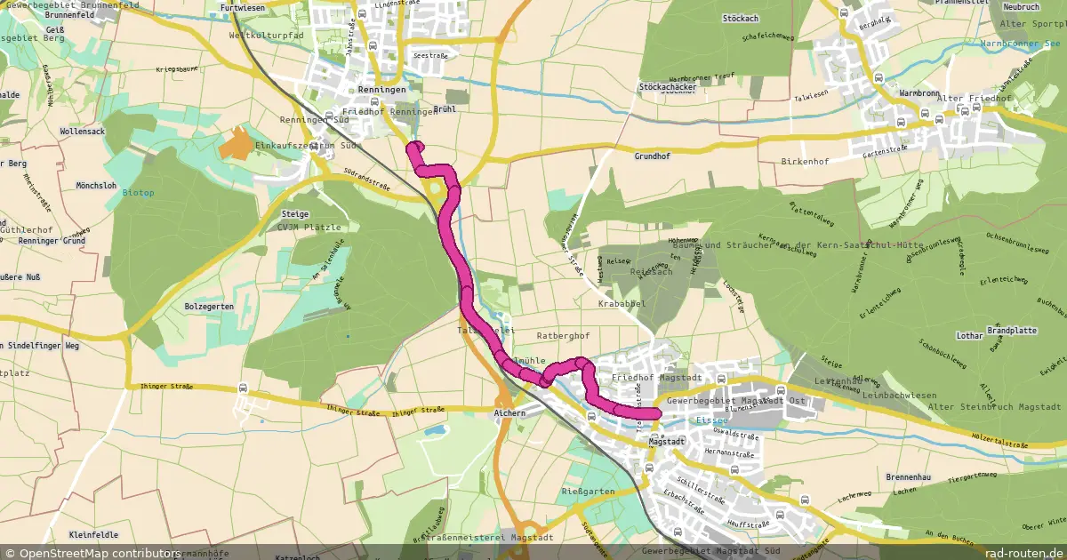 Radroute Renningen – Magstadt