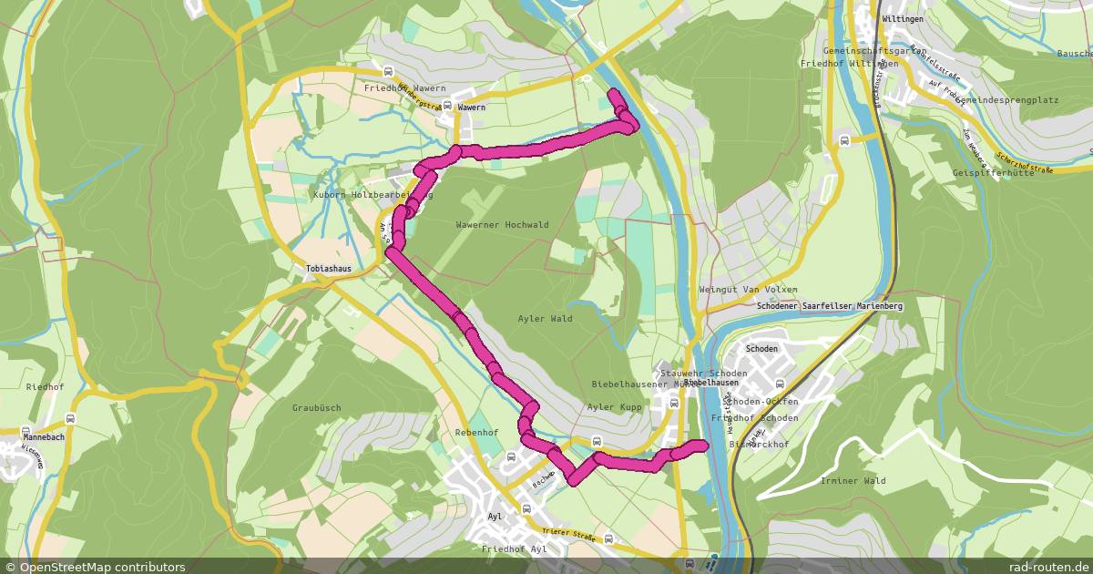 Radroute Kanzem – Ayl – Fernradroute auf Rad-Routen.de
