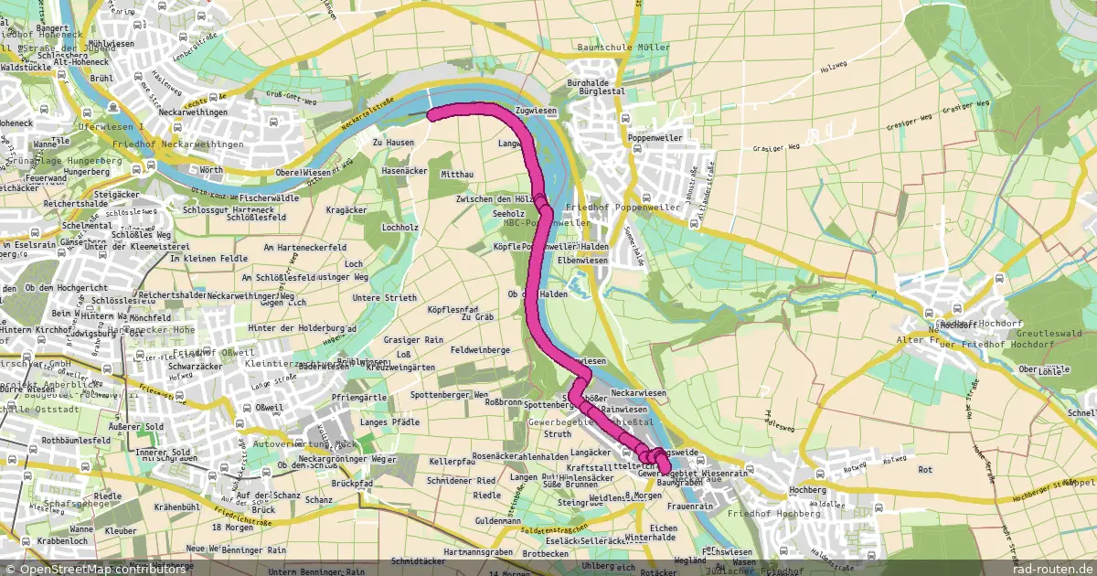 Radroute Ludwigsburg – Remseck am Neckar – Fernradroute auf Rad-Routen.de