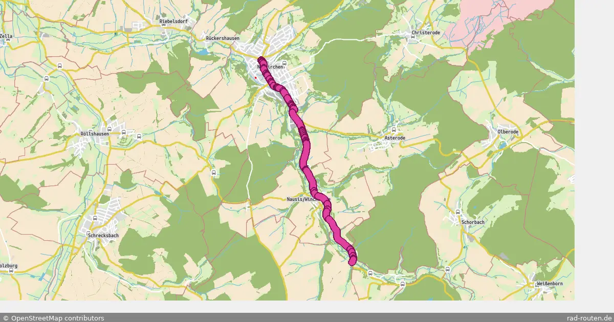 Radroute Neukirchen – Ottrau – Fernradroute auf Rad-Routen.de