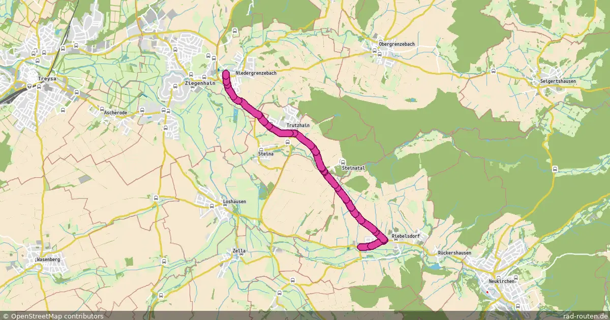 Radroute Neukirchen – Schwalmstadt – Fernradroute auf Rad-Routen.de